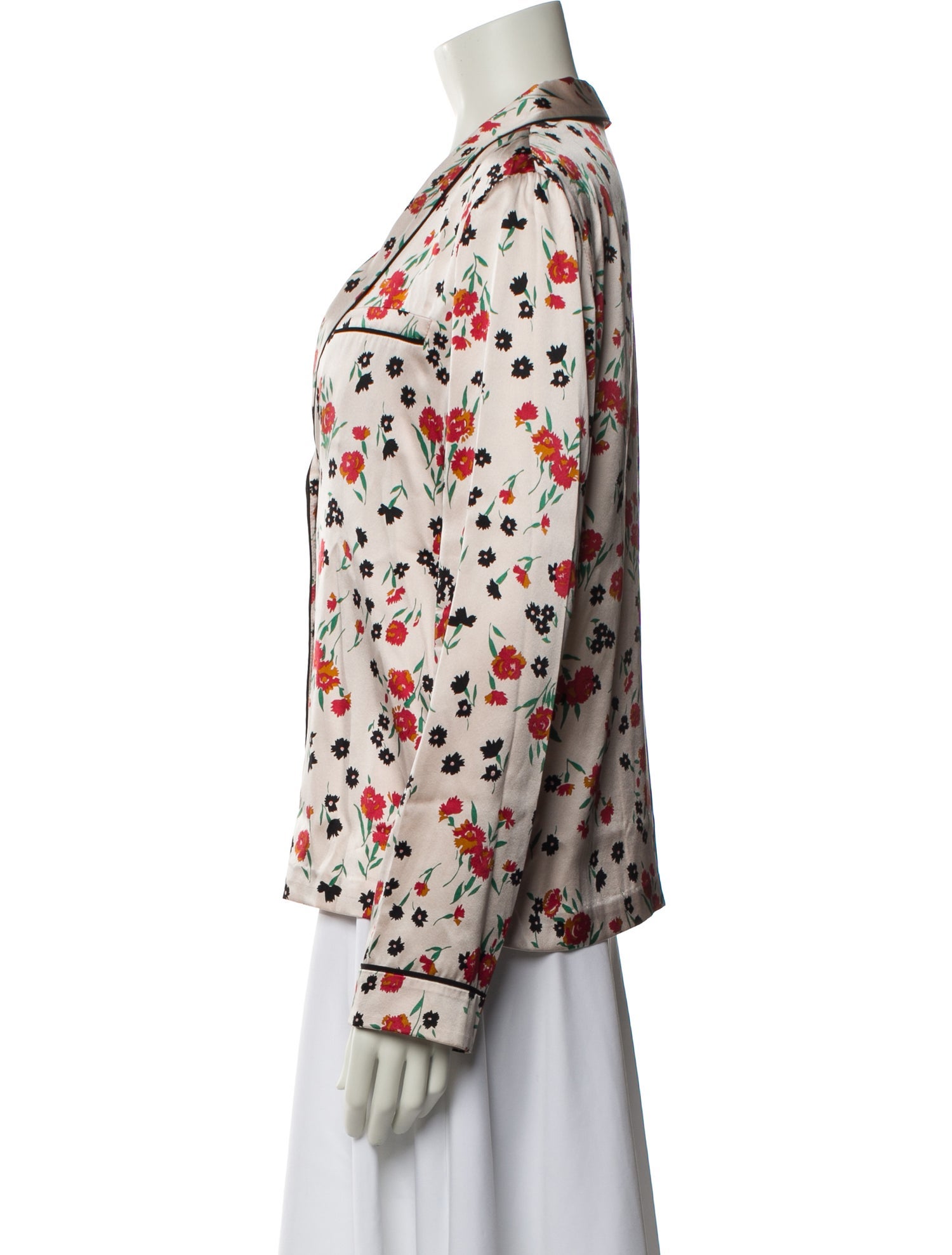 A.L.C. Silk Floral Print Pajamas