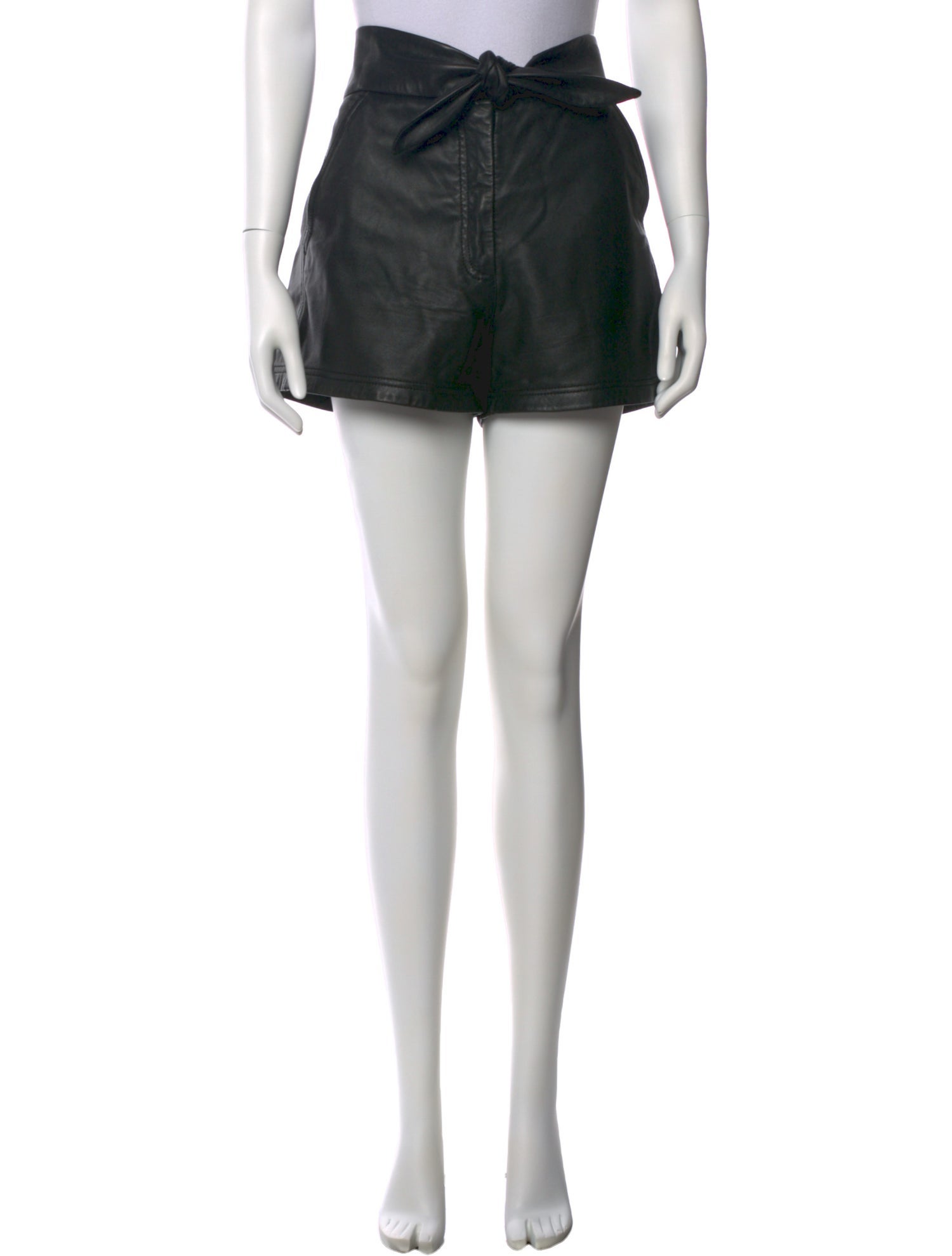 A.L.C. Lamb Leather Mini Shorts