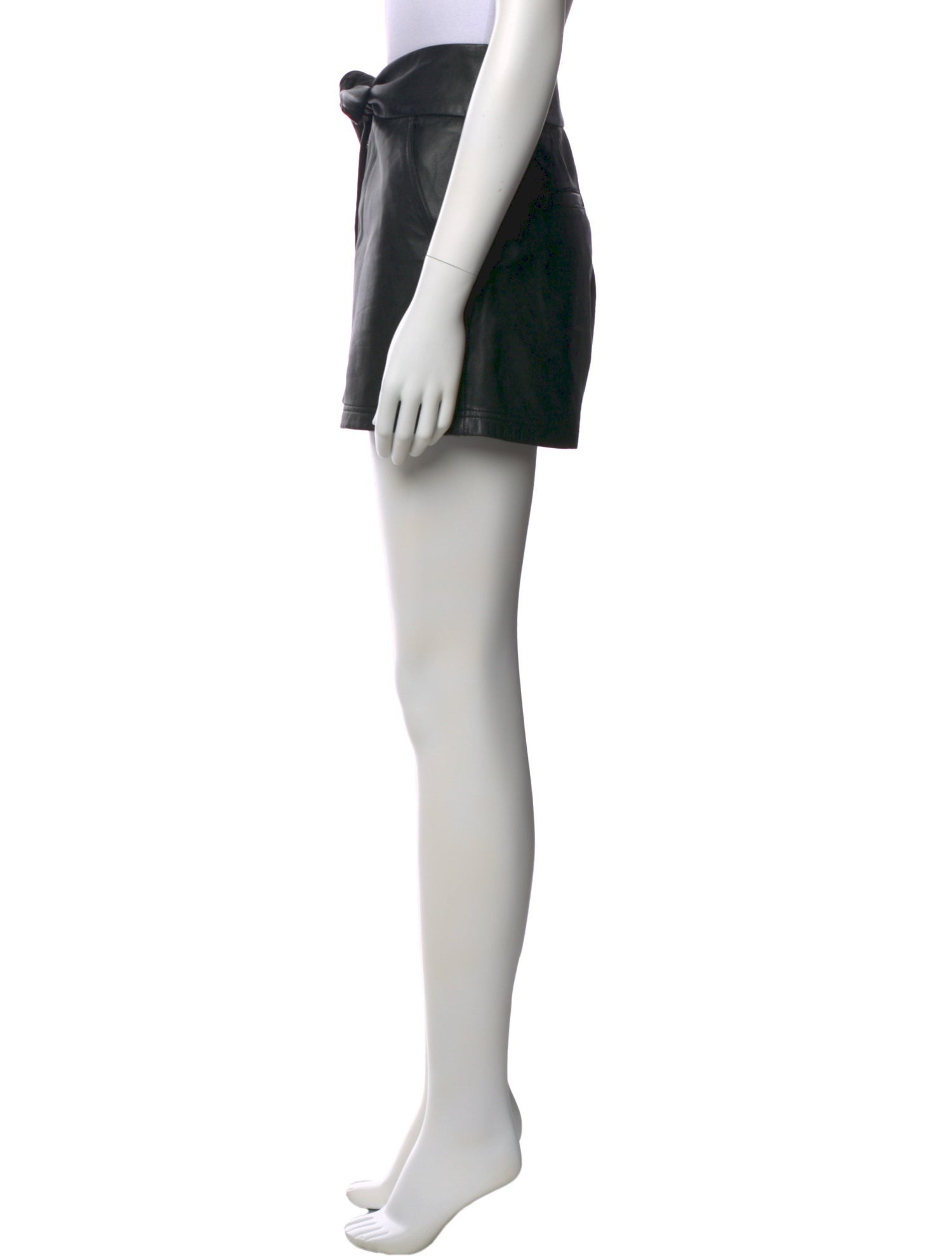 A.L.C. Lamb Leather Mini Shorts