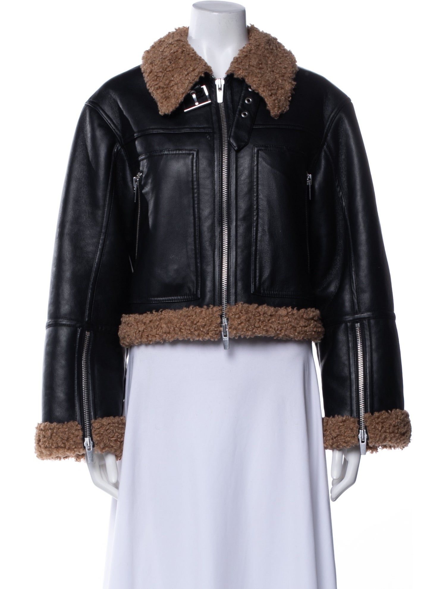 A.L.C. Faux Leather Biker Jacket