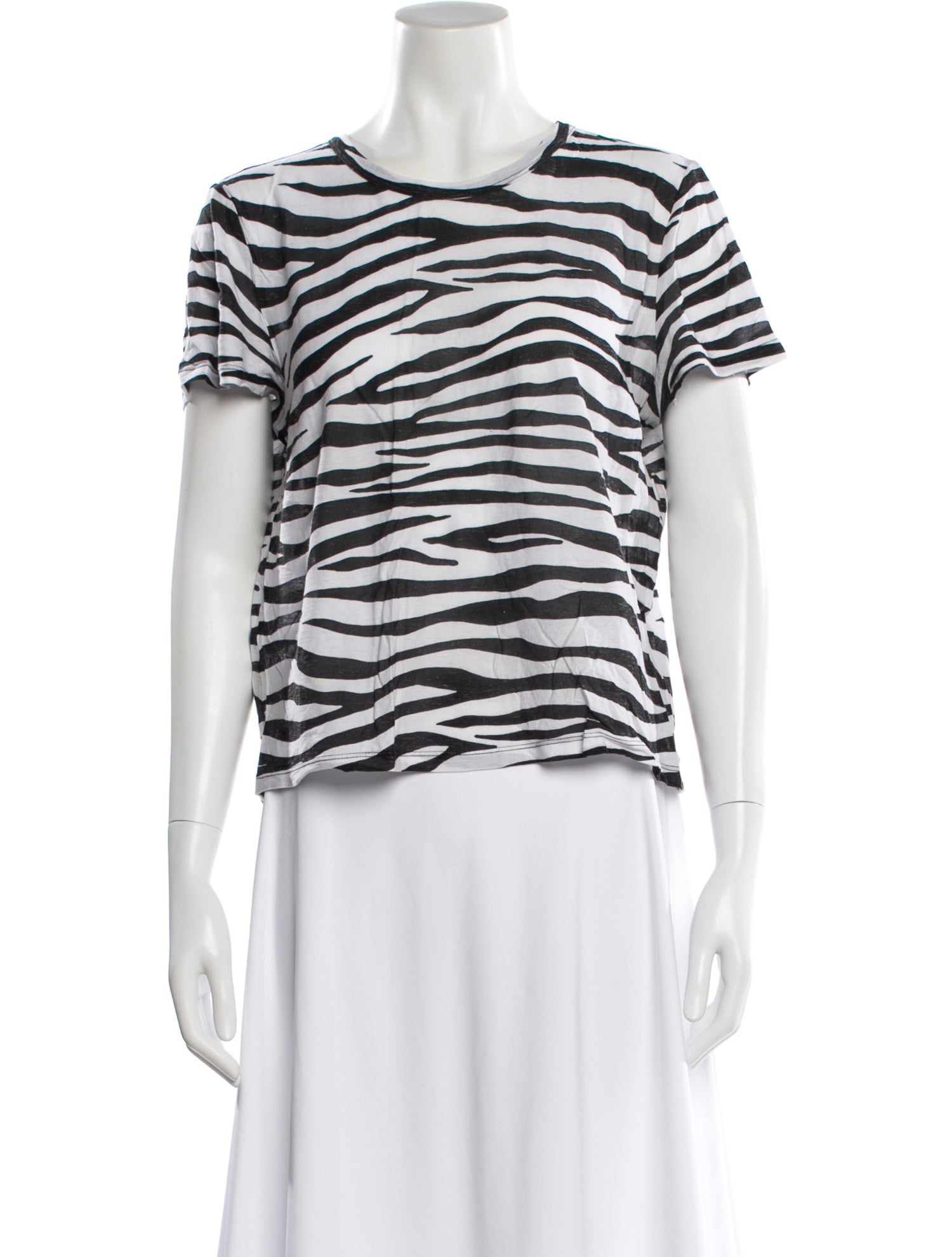 A.L.C. Animal Print Crew Neck T-Shirt