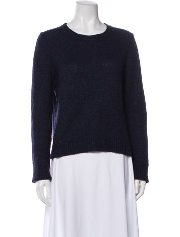 Pre-owned A.l.c Wool Scoop Neck Sweater In Blue