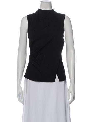 Pre-owned A.l.c Mock Neck Sleeveless Top In Blue