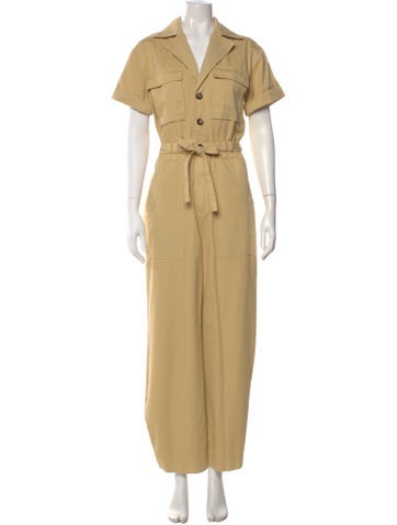Pre-owned A.l.c V-neck Jumpsuit W/ Tags In Neutral