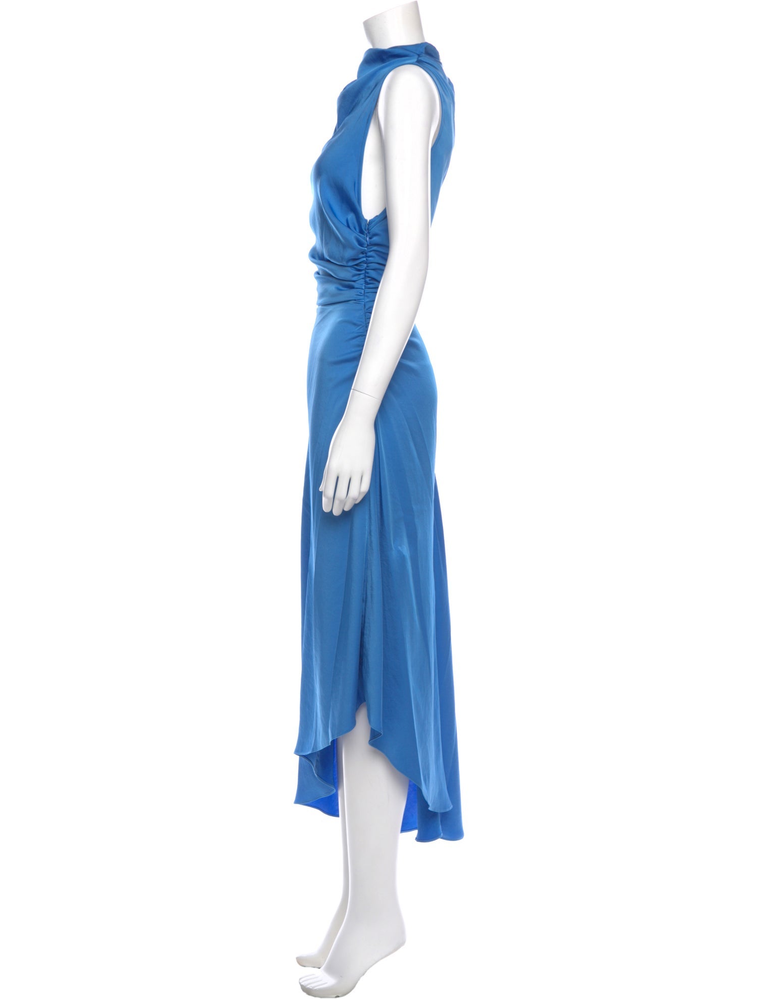 alc dress sale A.L.C. Lara Satin Pleated Gown in Ivy, Size 00