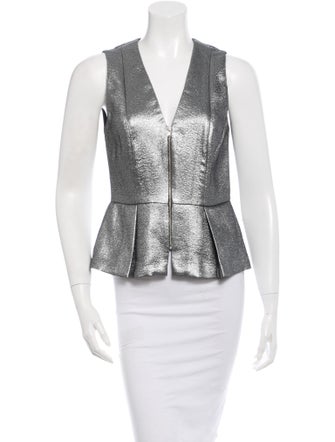 A.L.C. Metallic Peplum Top