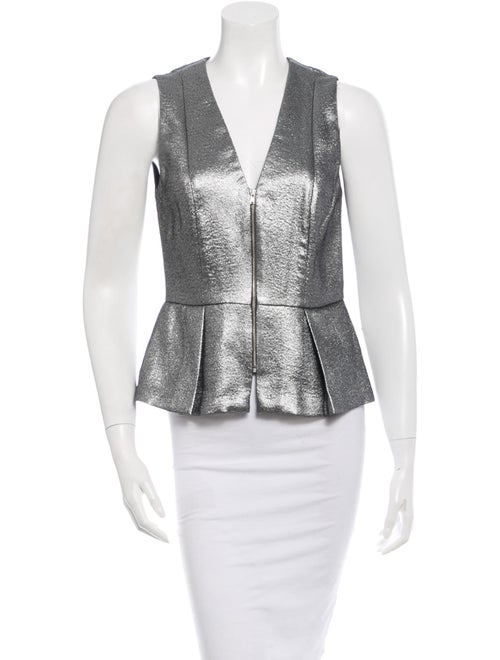 A.L.C. Metallic Peplum Top
