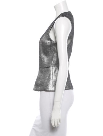 A.L.C. Metallic Peplum Top