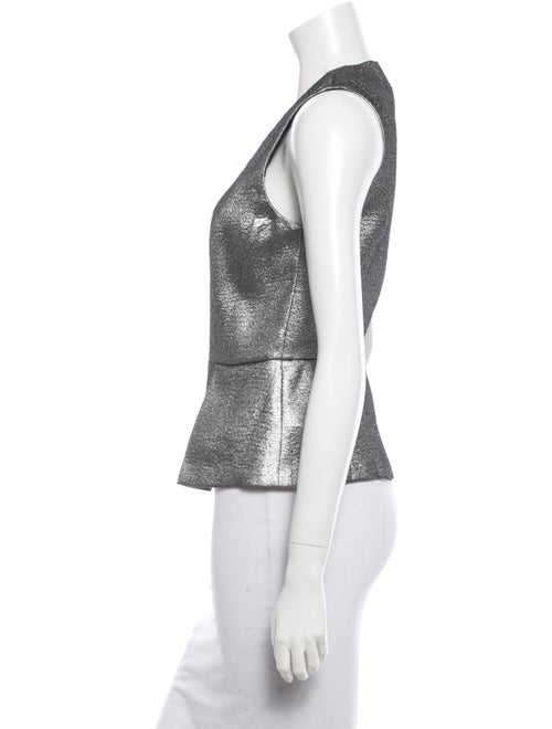 A.L.C. Metallic Peplum Top