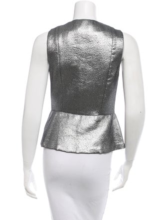 A.L.C. Metallic Peplum Top