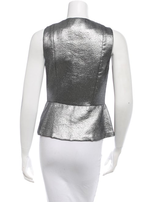 A.L.C. Metallic Peplum Top