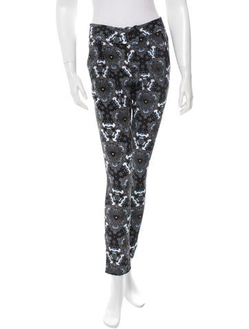 A.L.C. Silk Printed Skinny Pants