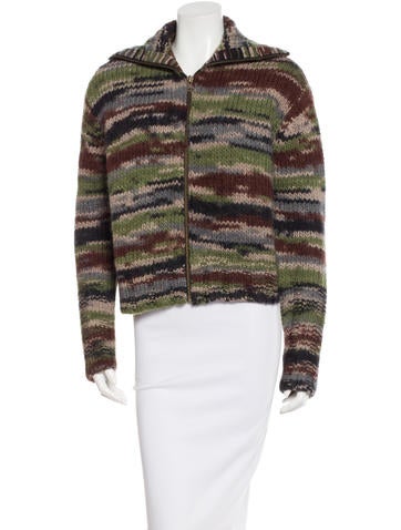 A.L.C. Zip-Up Cable Knit Sweater