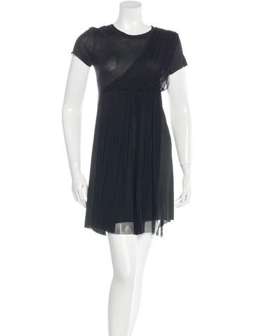 A.L.C. Silk-Accented Draped Dress