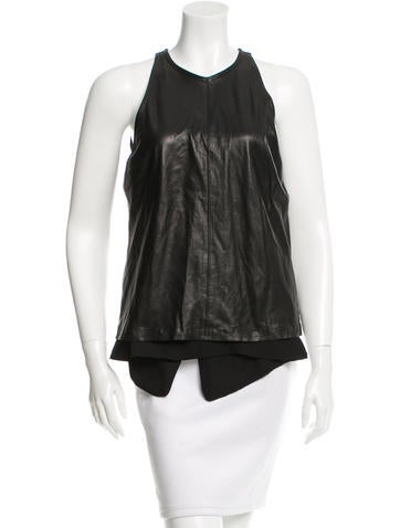 A.L.C. Sleeveless Leather Top