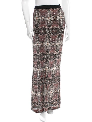 A.L.C. Abstract Print Silk Skirt
