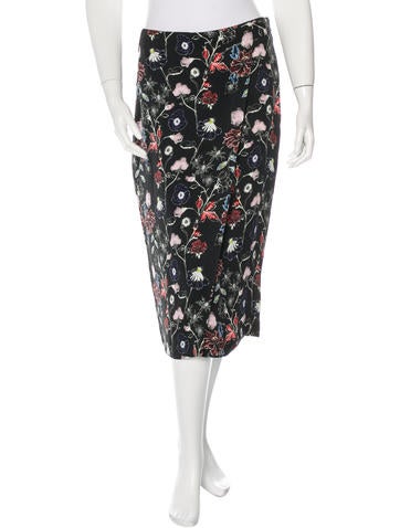 A.L.C. Silk Floral-Printed Skirt