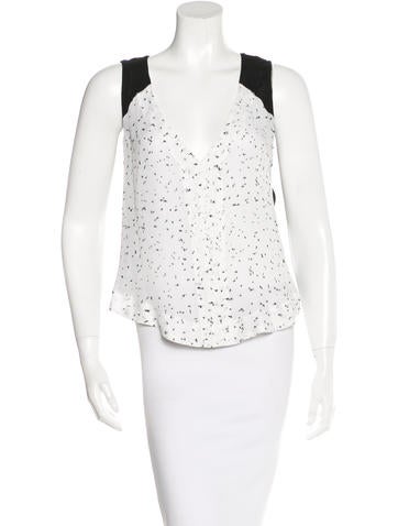 A.L.C. V-Neck Silk Top