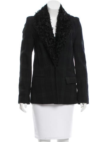 A.L.C. Wool Shearling Collar Jacket