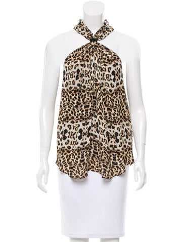 A.L.C. Leopard Print Halter Top