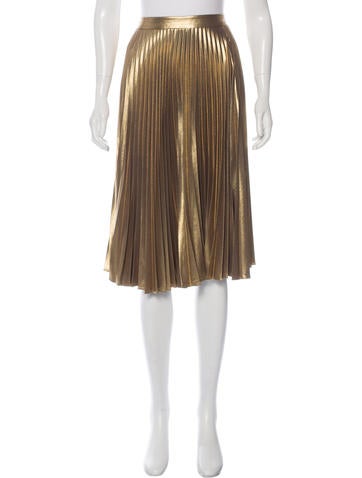 A.L.C. Metallic Pleated Skirt