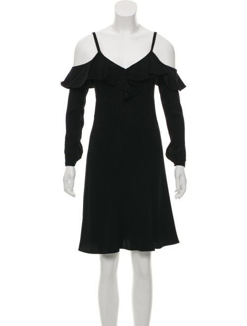 A.l.c. Felicia Cold Shoulder Ruffle Crepe Dress w/