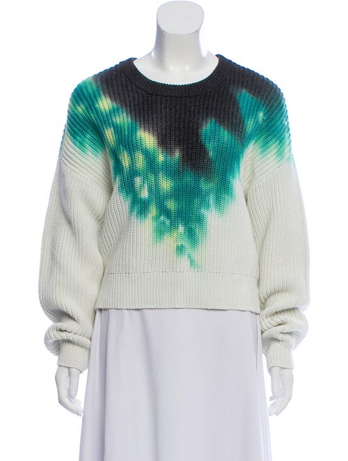 A.l.c. Tie-Dye Print Scoop Neck Sweater Green