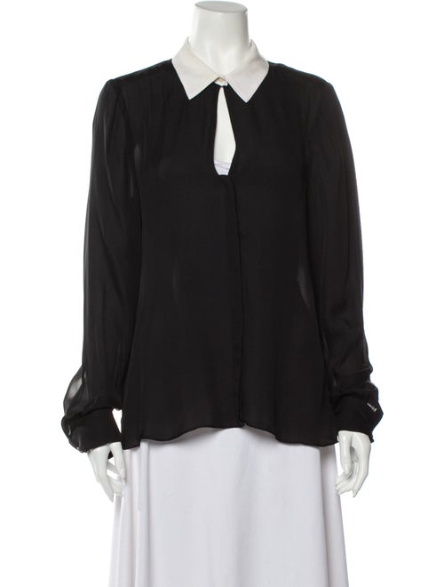 A.l.c. Silk Long Sleeve Blouse Black