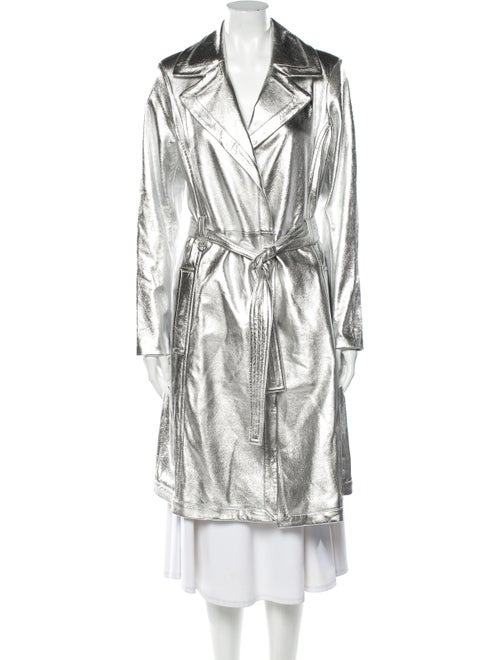 A.l.c. Lamb Leather Trench Coat Silver
