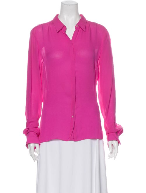 A.l.c. Silk Long Sleeve Blouse Pink
