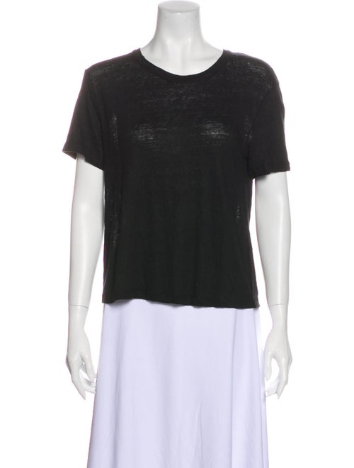 A.l.c. Linen Crew Neck T-Shirt Black