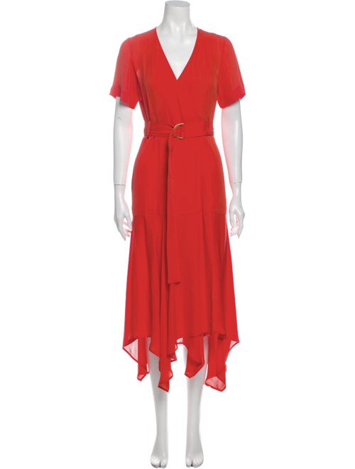 A.l.c. Silk Midi Length Dress Orange