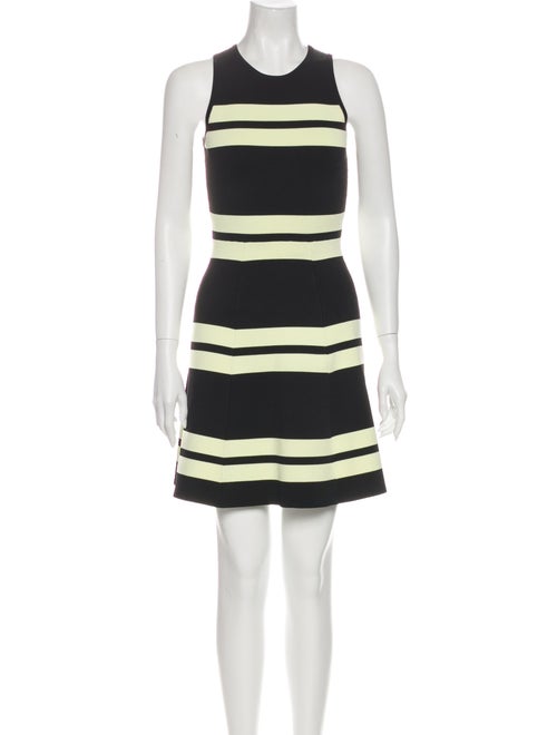 A.l.c. Striped Mini Dress Black