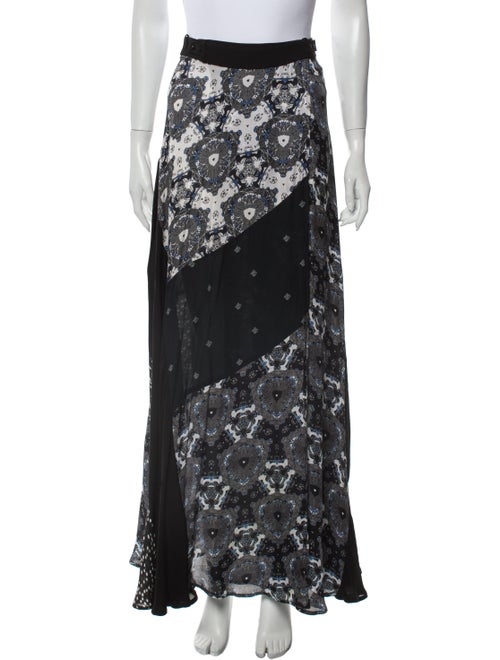 A.l.c. Silk Long Skirt Black