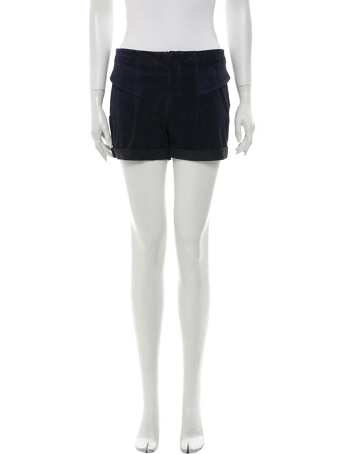 A.l.c. Goat Leather Mini Shorts Blue