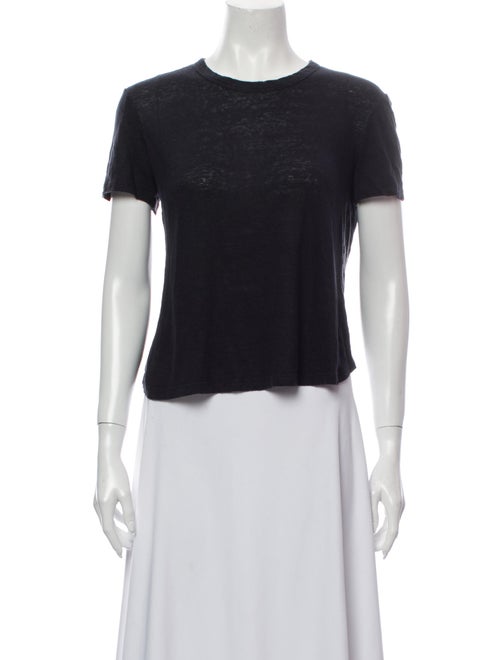 A.l.c. Linen Crew Neck T-Shirt Black