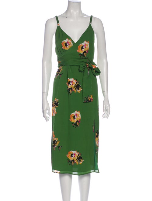 A.l.c. Silk Midi Length Dress Green