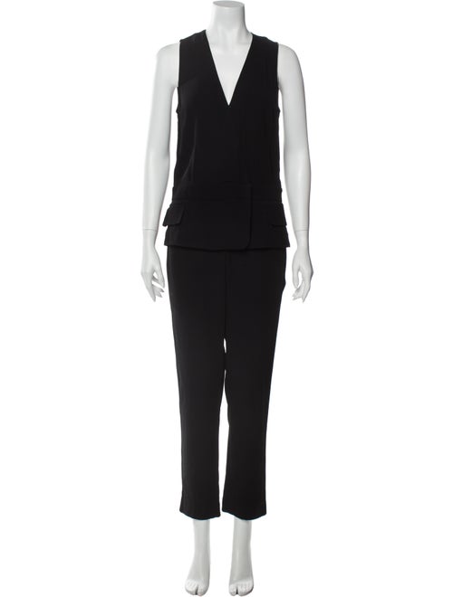 A.l.c. V-Neck Jumpsuit Black