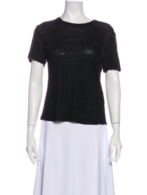 A.l.c. Linen Crew Neck T-Shirt Black