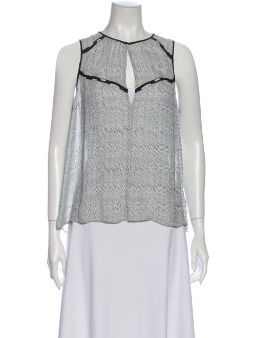 A.l.c. Silk Printed Blouse White