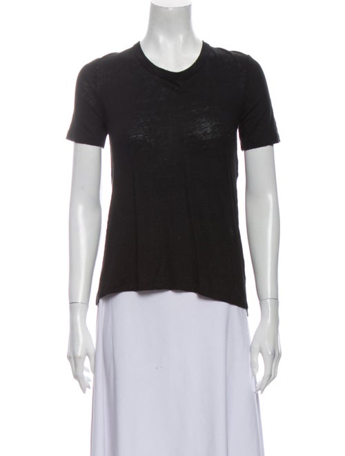 A.l.c. Linen Crew Neck T-Shirt Black