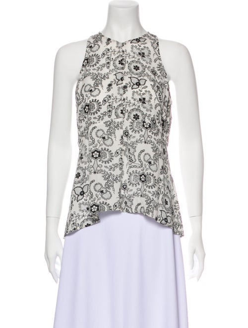 A.l.c. Silk Printed Blouse White