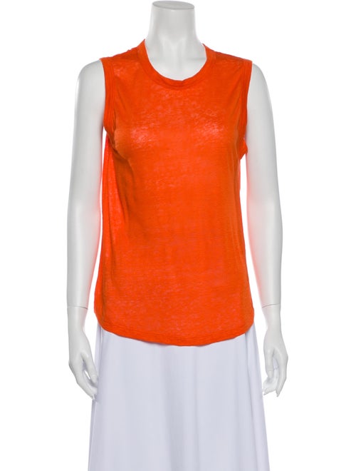 A.l.c. Linen Scoop Neck Top Orange