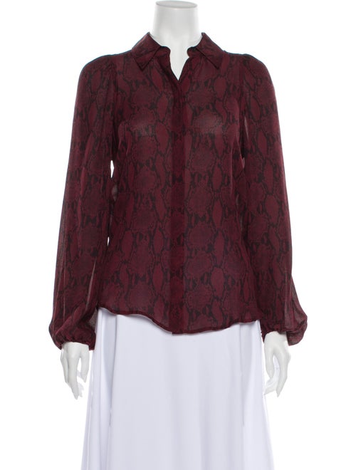 A.l.c. Silk Animal Print Blouse