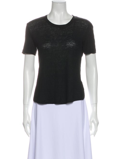 A.l.c. Linen Crew Neck T-Shirt Black