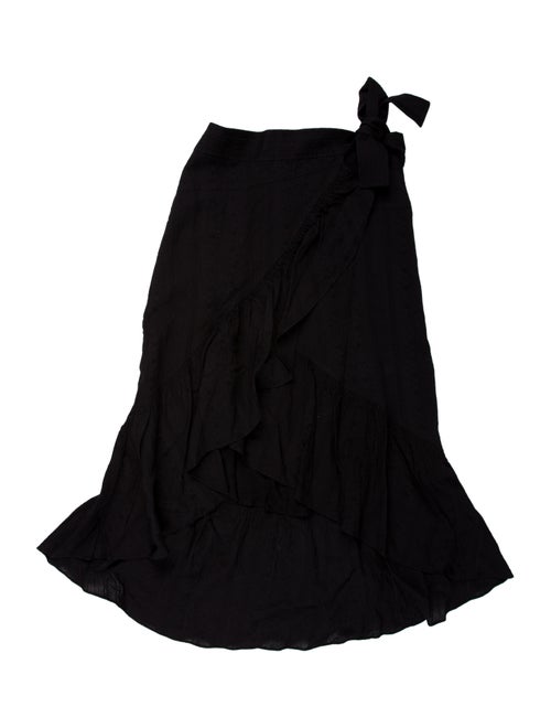 A.l.c. Ruffle Embellishment Midi Length Skirt Blac