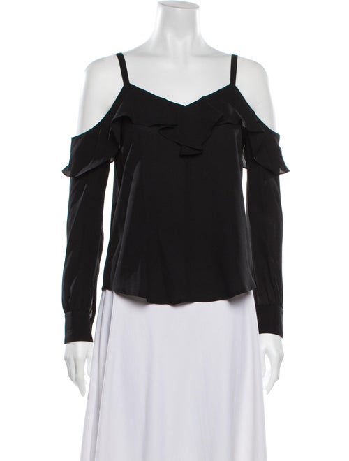 A.l.c. Silk Off-The-Shoulder Blouse Black