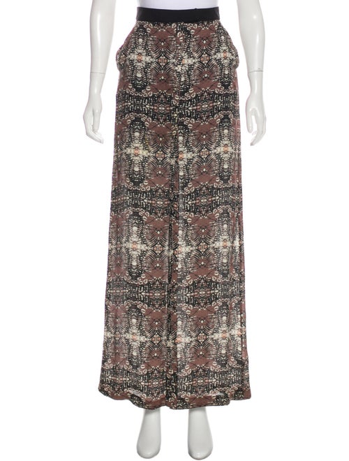 A.l.c. Silk Long Skirt Brown