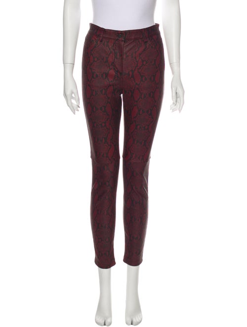 A.l.c. Lamb Leather Skinny Leg Pants w/ Tags Red