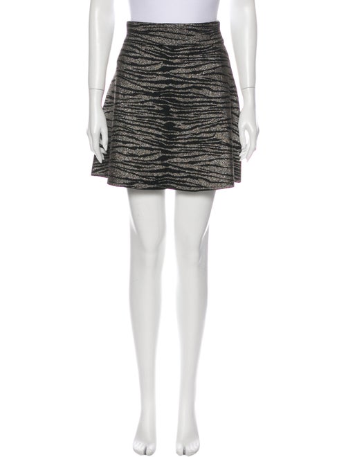 A.l.c. Animal Print Mini Skirt Metallic